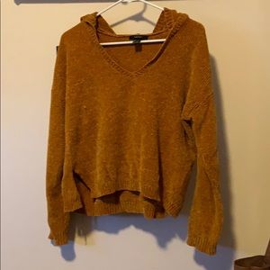 Golden chenille sweater